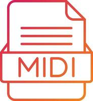 MIDI File Format Icon vector