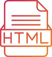 HTML File Format Icon vector