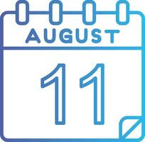 11 agosto vector icono