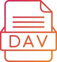 DAV File Format Icon vector