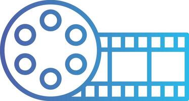 Film Roll Glyph Icon vector