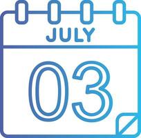 3 July Vector Icon