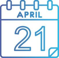 21 April Vector Icon