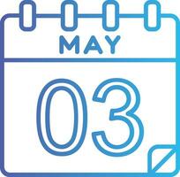 3 May Vector Icon