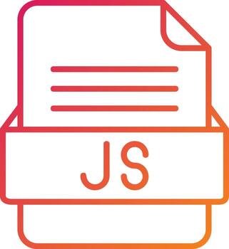 icono de formato de archivo js vector