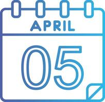 5 April Vector Icon
