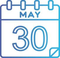 30 mayo vector icono