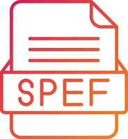 SPEF File Format Icon vector