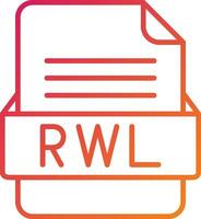 RWL File Format Icon vector