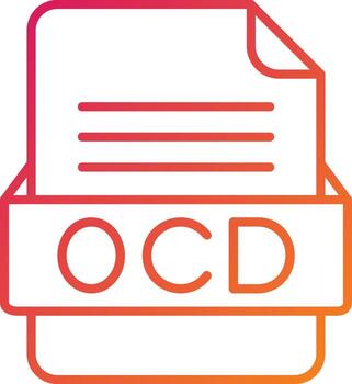 OCD File Format Icon vector