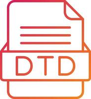 DTD File Format Icon vector