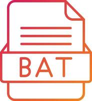 BAT File Format Icon vector