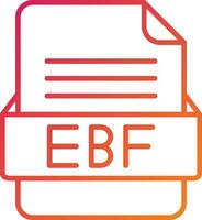 ebf archivo formato icono vector