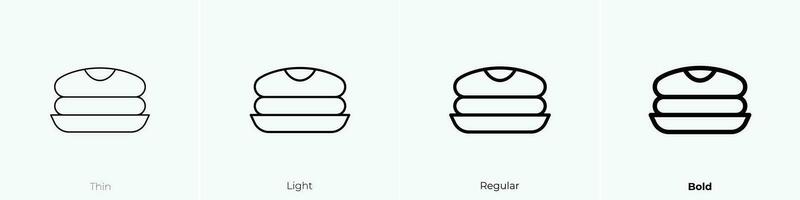 sufganiyah icon. Thin, Light, Regular And Bold style design isolated on white background vector