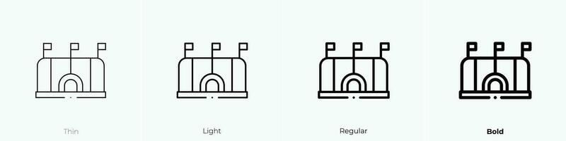 stadium icon. Thin, Light, Regular And Bold style design isolated on white background vector