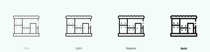 sucá icono. delgado, luz, regular y negrita estilo diseño aislado en blanco antecedentes vector