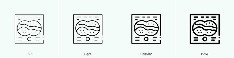 estrella mapa icono. delgado, luz, regular y negrita estilo diseño aislado en blanco antecedentes vector