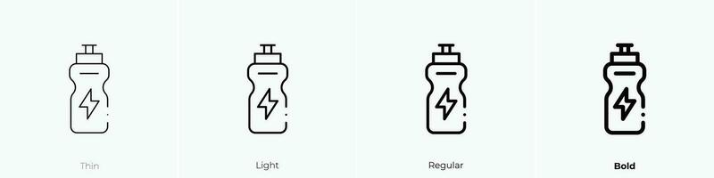 sport bottle icon. Thin, Light, Regular And Bold style design isolated on white background vector