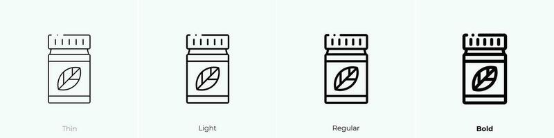 supplement icon. Thin, Light, Regular And Bold style design isolated on white background vector