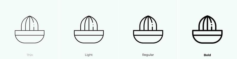 squeezer icon. Thin, Light, Regular And Bold style design isolated on white background vector