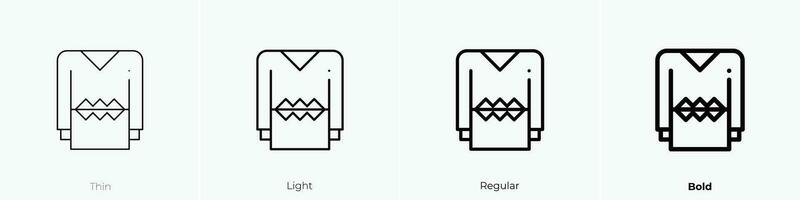 sweater icon. Thin, Light, Regular And Bold style design isolated on white background vector
