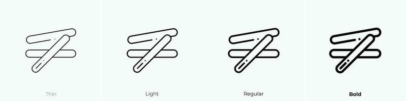 stick icon. Thin, Light, Regular And Bold style design isolated on white background vector