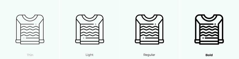 sweater icon. Thin, Light, Regular And Bold style design isolated on white background vector