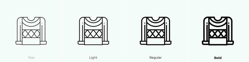 sweater icon. Thin, Light, Regular And Bold style design isolated on white background vector