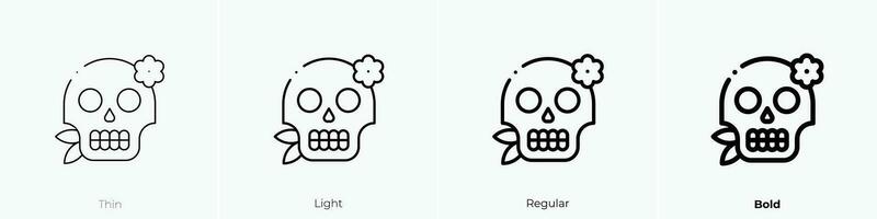 tattoo icon. Thin, Light, Regular And Bold style design isolated on white background vector