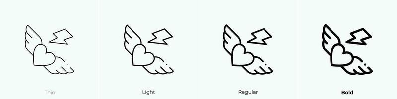 tattoo icon. Thin, Light, Regular And Bold style design isolated on white background vector