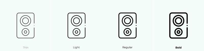 stereo icon. Thin, Light, Regular And Bold style design isolated on white background vector