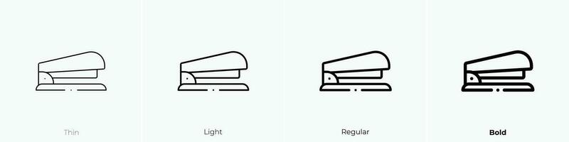 stapler icon. Thin, Light, Regular And Bold style design isolated on white background vector