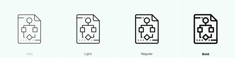 estructura icono. delgado, luz, regular y negrita estilo diseño aislado en blanco antecedentes vector