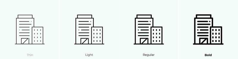 estado icono. delgado, luz, regular y negrita estilo diseño aislado en blanco antecedentes vector