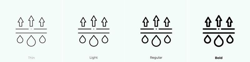 sweat icon. Thin, Light, Regular And Bold style design isolated on white background vector