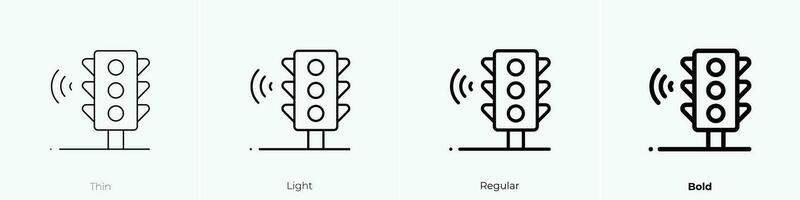 calle luces icono. delgado, luz, regular y negrita estilo diseño aislado en blanco antecedentes vector