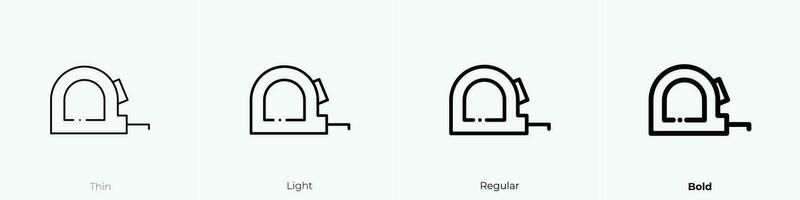 cinta icono. delgado, luz, regular y negrita estilo diseño aislado en blanco antecedentes vector