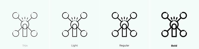 tap icon. Thin, Light, Regular And Bold style design isolated on white background vector