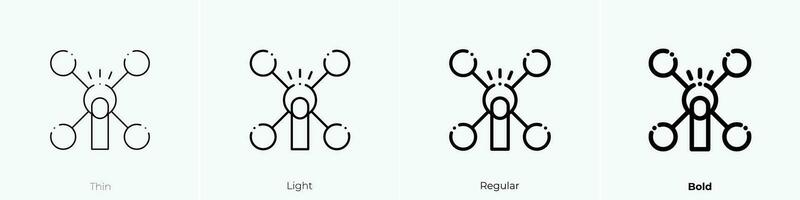 grifo icono. delgado, luz, regular y negrita estilo diseño aislado en blanco antecedentes vector