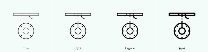 columpio icono. delgado, luz, regular y negrita estilo diseño aislado en blanco antecedentes vector