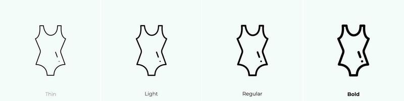 swimsuit icon. Thin, Light, Regular And Bold style design isolated on white background vector