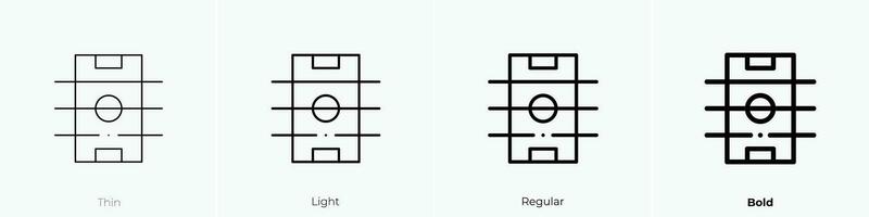 table football icon. Thin, Light, Regular And Bold style design isolated on white background vector