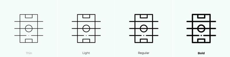 table football icon. Thin, Light, Regular And Bold style design isolated on white background vector