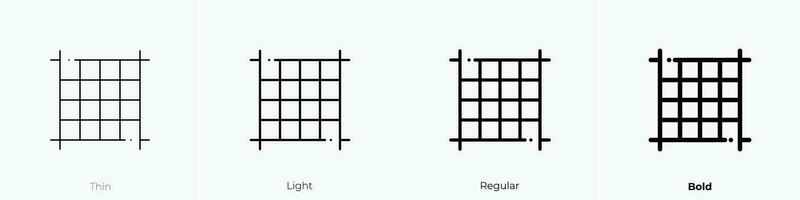 Manteles icono. delgado, luz, regular y negrita estilo diseño aislado en blanco antecedentes vector