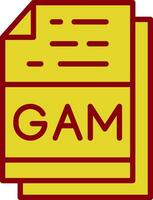 GAM File Format Vector Icon Design