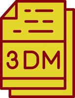 3dm File Extension Vector Icon Design