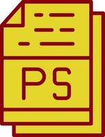 PS File Format Vector Icon Design