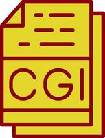 Cgi File Format Vector Icon Design