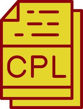 CPL File Format Vector Icon Design