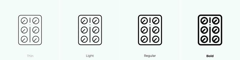 tablets icon. Thin, Light, Regular And Bold style design isolated on white background vector
